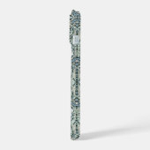 William Morris Pimpernel Blue Intricate Pattern  iPhone 15ケース (左側面)