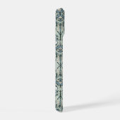 William Morris Pimpernel Blue Intricate Pattern  iPhone 15ケース (右側面)