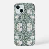 William Morris Pimpernel Blue Intricate Pattern  iPhone 15ケース (裏面)