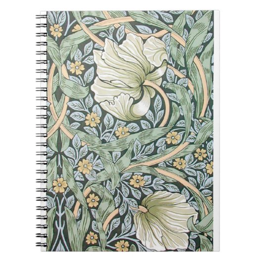 William Morris Pimpernel Floral Wallpaper ノートブック (正面)