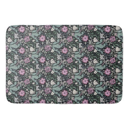 William Morris Pink Poppy Botanical Victorian  バスマット