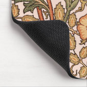 William Morris Pink Rose Flower Wallpaper Pattern マウスパッド (コーナー)
