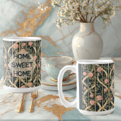 William Morris Pink Roses Trellis Home Sweet Home コーヒーマグカップ
