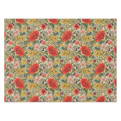 William Morris Poppies Floral Art Nouveau Pattern  テーブルクロス (正面(横))