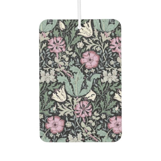 William Morris Poppy Botanical Victorian Wallpaper カーエアーフレッシュナー (正面)