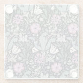 William Morris Poppy Botanical Victorian Wallpaper ガラスコースター (裏面)