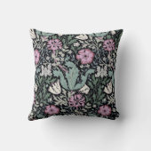 William Morris Poppy Botanical Victorian Wallpaper クッション (裏面)