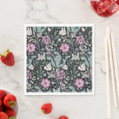 William Morris Poppy Botanical Victorian Wallpaper スタンダードランチョンナプキン (インサイチュ)
