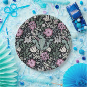 William Morris Poppy Botanical Victorian Wallpaper ペーパープレート (パーティー)