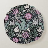 William Morris Poppy Botanical Victorian Wallpaper ラウンドクッション (裏面)