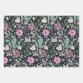 William Morris Poppy Botanical Victorian Wallpaper ラッピングペーパーシート (正面2)