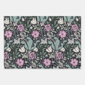 William Morris Poppy Botanical Victorian Wallpaper ラッピングペーパーシート (正面)