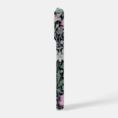 William Morris Poppy Botanical Victorian Wallpaper iPhoneケース (左側面)