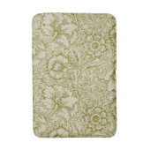 William Morris Poppy Classic Floral Green バスマット (正面縦)