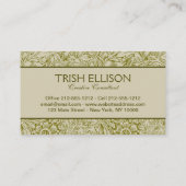 William Morris Poppy Classic Floral Green 名刺 (裏面)