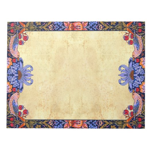 William Morris Pre-Raphaelite 11X8.5メモ帳 ノートパッド (正面)