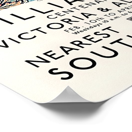 WILLIAM MORRIS Print, Victoria and Albert Museum  ポスター (角)