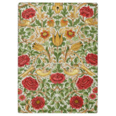 William Morris Rose & Birds Chintz Red クリップボード (裏面)