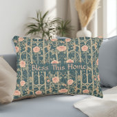 William Morris Rose Trellis Bless This Home Floral アクセントクッション