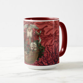 William * Morris Santa Claus Burgundy Tea マグカップ