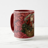 William * Morris Santa Claus Burgundy Tea マグカップ (正面左)