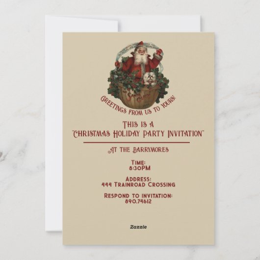 William * Morris Santa Claus Rich Red シーズンカード (裏面)