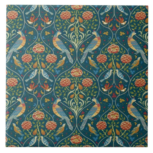 William Morris "Seasons by May" 1 タイル (正面)