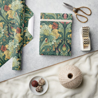  William Morris Seaweed Vintage Floral art nouveau ラッピングペーパー