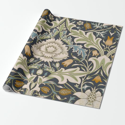 William Morris Severn Floral Pattern Classic ラッピングペーパー (アンロールド)