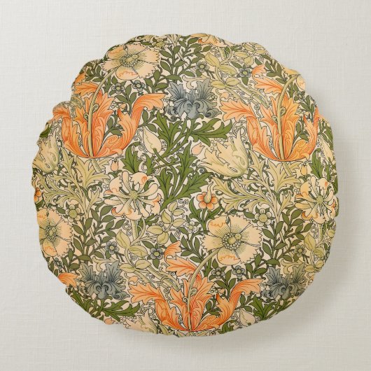 William Morris Spring Compton Flower Festival ラウンドクッション (正面)