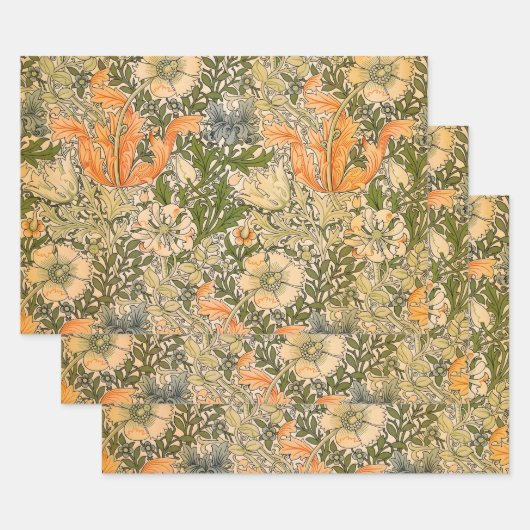 William Morris Spring Compton Flower Festival ラッピングペーパーシート (セット)