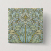 William Morris Spring Thicket Classic Pattern 缶バッジ (正面)