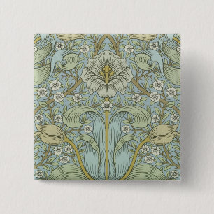 William Morris Spring Thicket Classic Pattern 缶バッジ