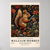William Morris Squirrel Print Botanical ポスター (正面)
