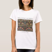 William Morris Strawberry Thief女性用Tシャツ Tシャツ (正面)