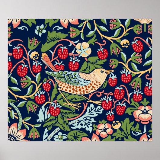 William Morris Strawberry Thief ポスター (正面)