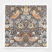 William Morris Strawberry Thief Charcoal Ochre (正面)