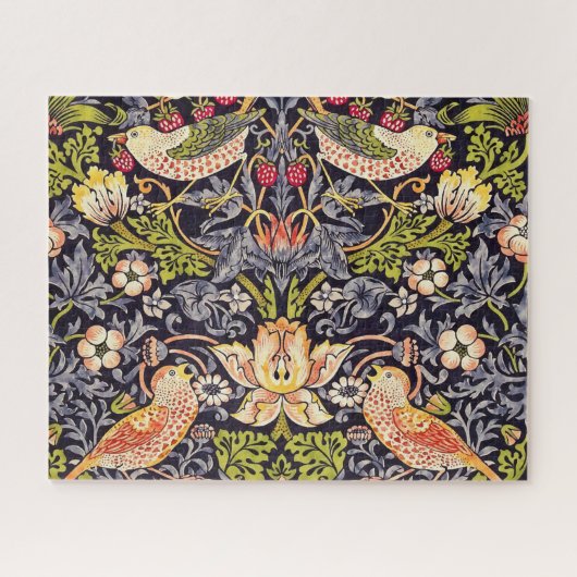 William Morris Strawberry Thief Floral Art Nouveau ジグソーパズル (横)