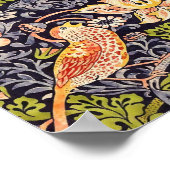 William Morris Strawberry Thief Floral Art Nouveau ポスター (角)