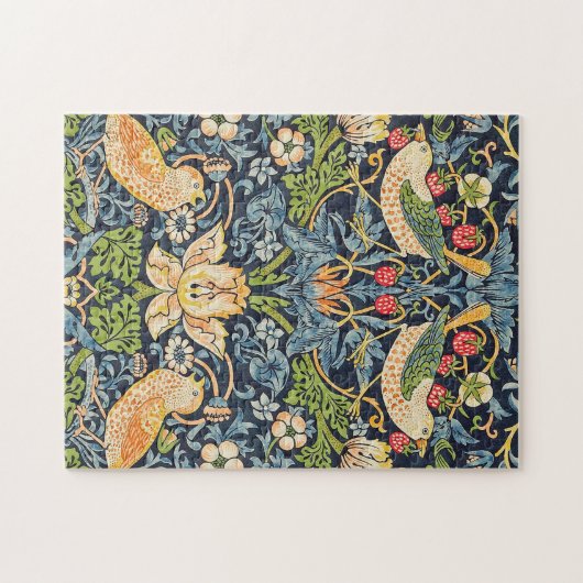 William Morris Strawberry Thief Floral Pattern ジグソーパズル (横)