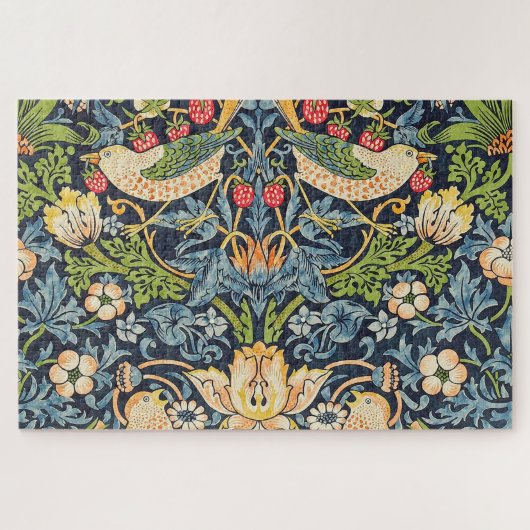 William Morris Strawberry Thief Floral Pattern ジグソーパズル (横)