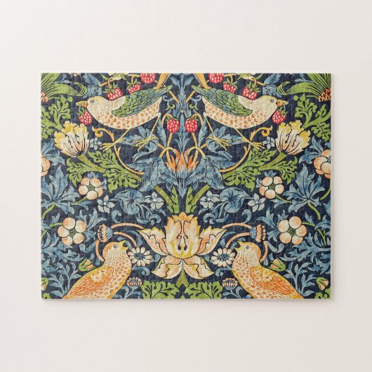 William Morris Strawberry Thief Floral Pattern ジグソーパズル (横)