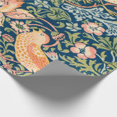 William Morris Strawberry Thief Floral Pattern ラッピングペーパー (角)