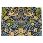 William Morris - Strawberry Thief Floral Pattern ラージペーパーバッグ (裏面)