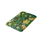 William Morris Strawberry Thief Green And Orange バスマット (アングル)