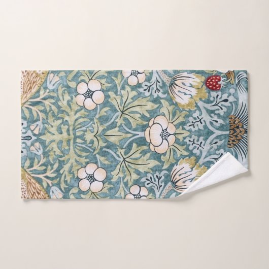 William Morris Strawberry Thief Light Design ハンドタオル (ハンドタオル)