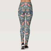 William Morris Strawberry Thief Navy Coral レギンス (裏面)