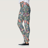 William Morris Strawberry Thief Navy Coral レギンス (左)