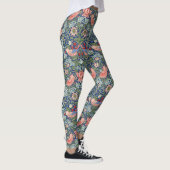 William Morris Strawberry Thief Navy Coral レギンス (右)