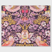 William Morris Strawberry Thief Purple Version ラッピングペーパー (フラット)